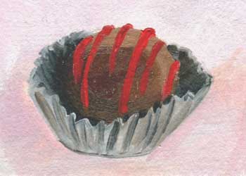 "Raspberry Truffle" by Carol Brown, Greendale WI - Oil